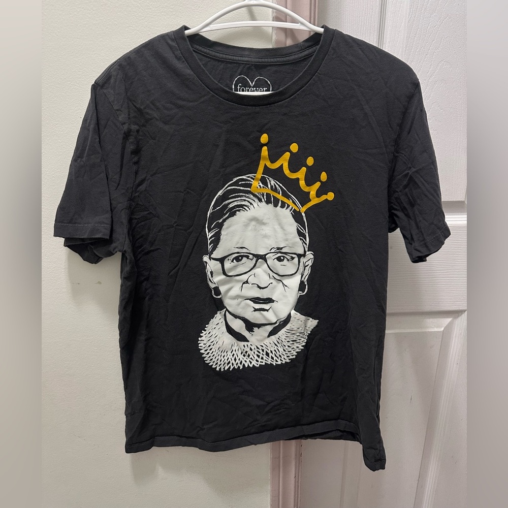 Ruth Bader Ginsburg T Shirt Mens Size Large Black Supreme Court Justice